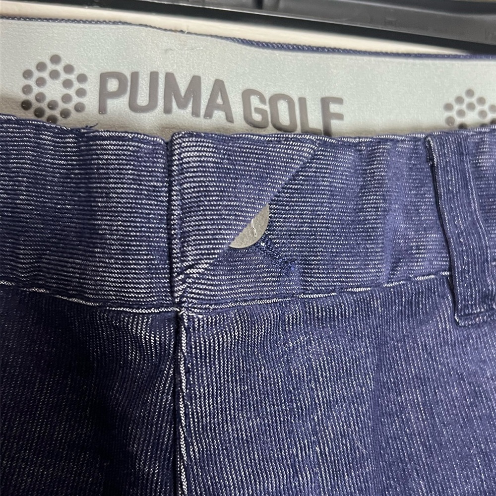 PUMA Golf Navy Pinstripe Trousers